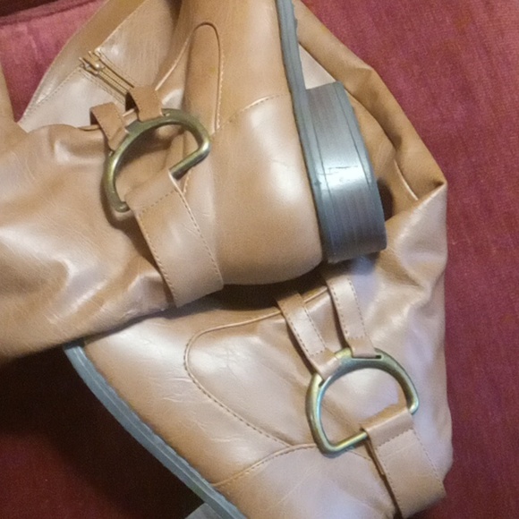 Brown Leather Knee-High Boots - Picture 5 of 5